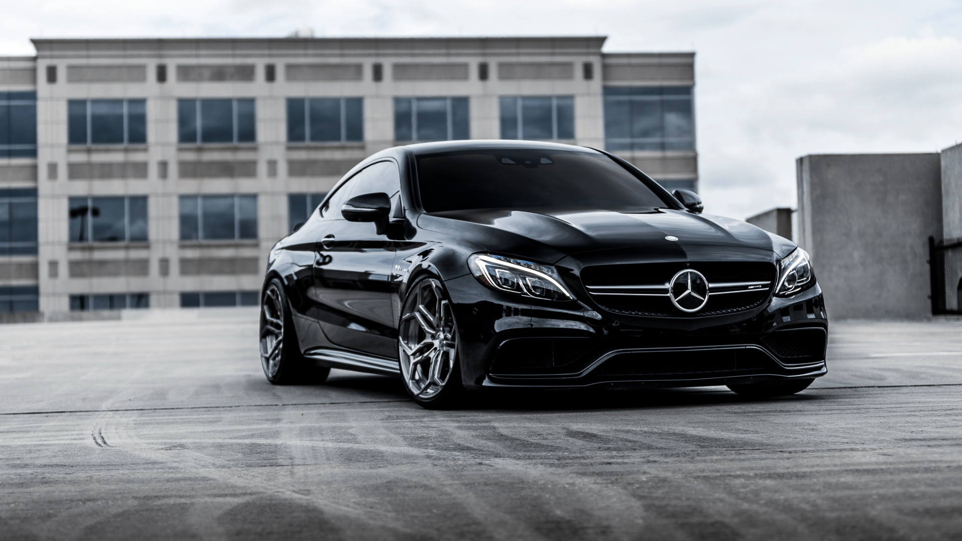 Black Mercedes Benz Coupe in a Room. Wallpaper in 1920x1080 Resolution