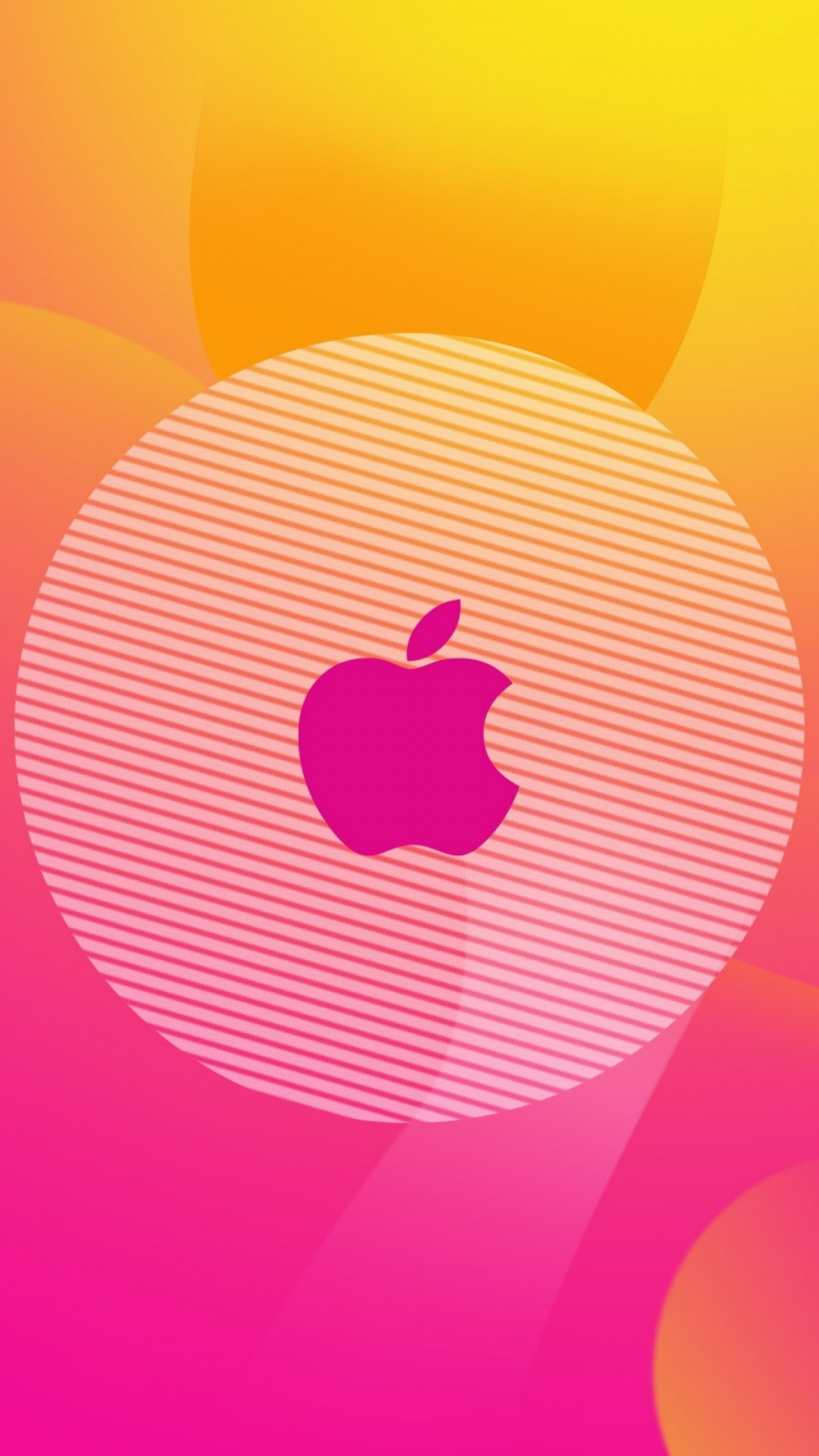 Apple, 粉红色, 红色的, 橙色, 心脏 壁纸 1080x1920 允许