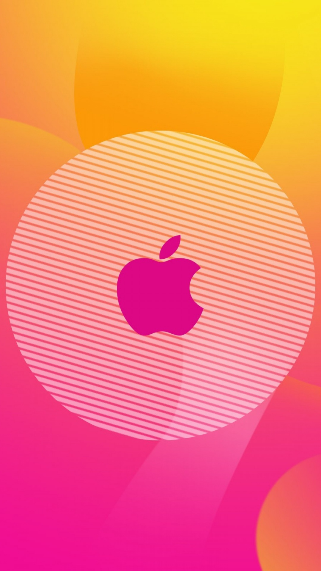 Pink and White Apple Logo. Wallpaper in 1080x1920 Resolution