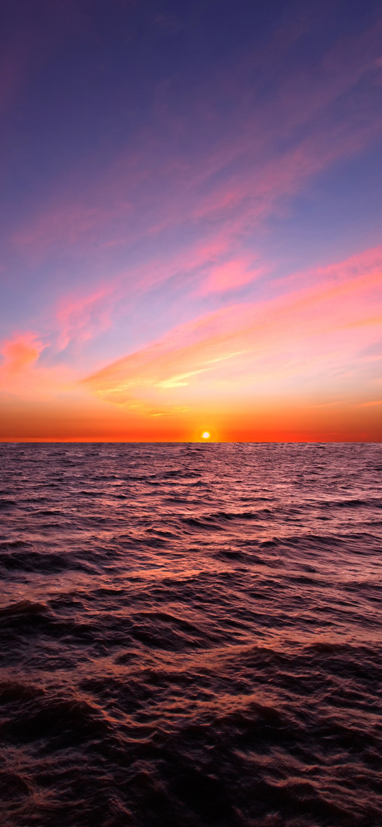 日落, 地平线, 大海, 海洋, 日出 壁纸 1242x2688 允许