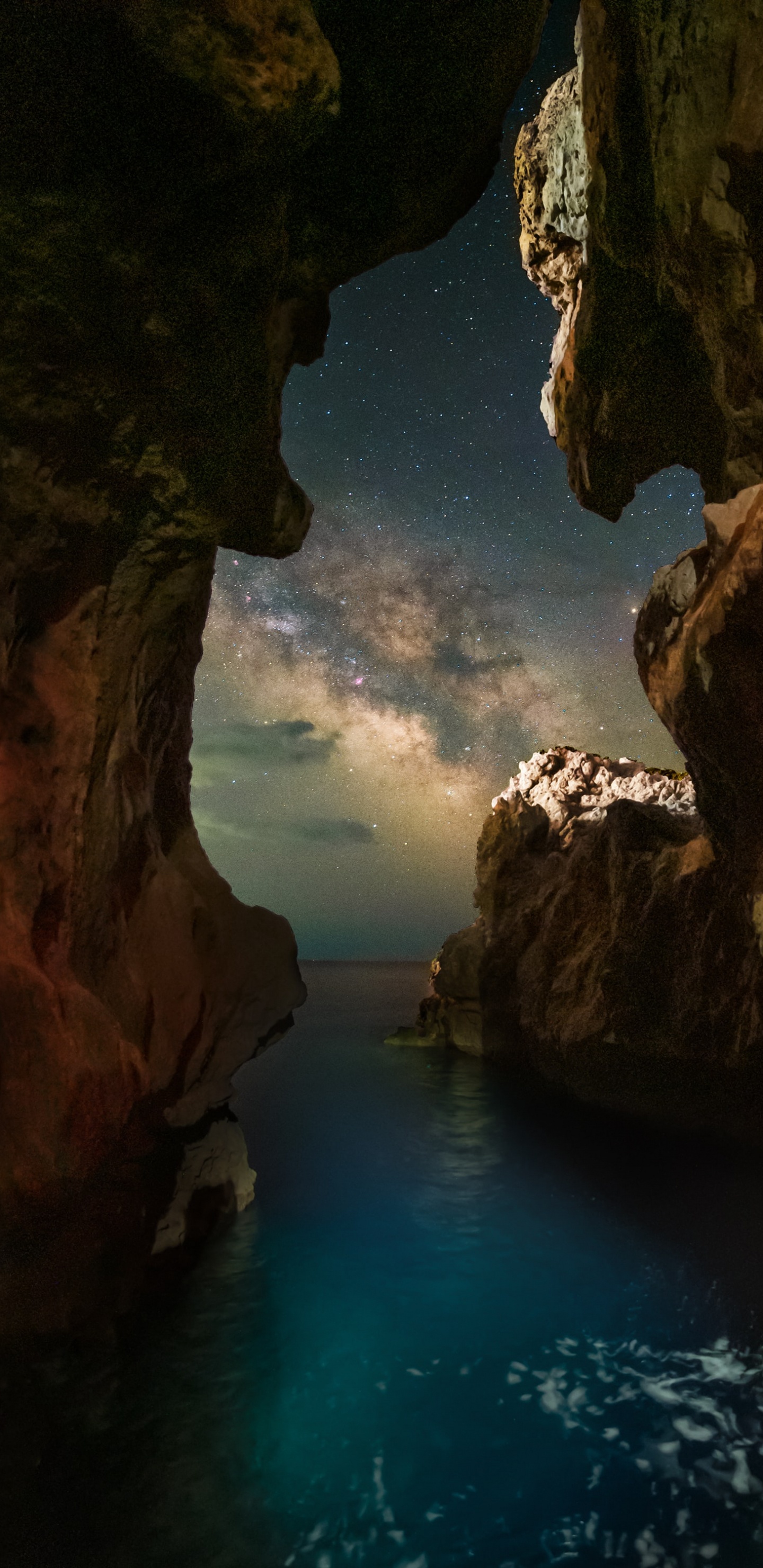 Milky Way, Star, Water, Cloud, Water Resources. Wallpaper in 1440x2960 Resolution