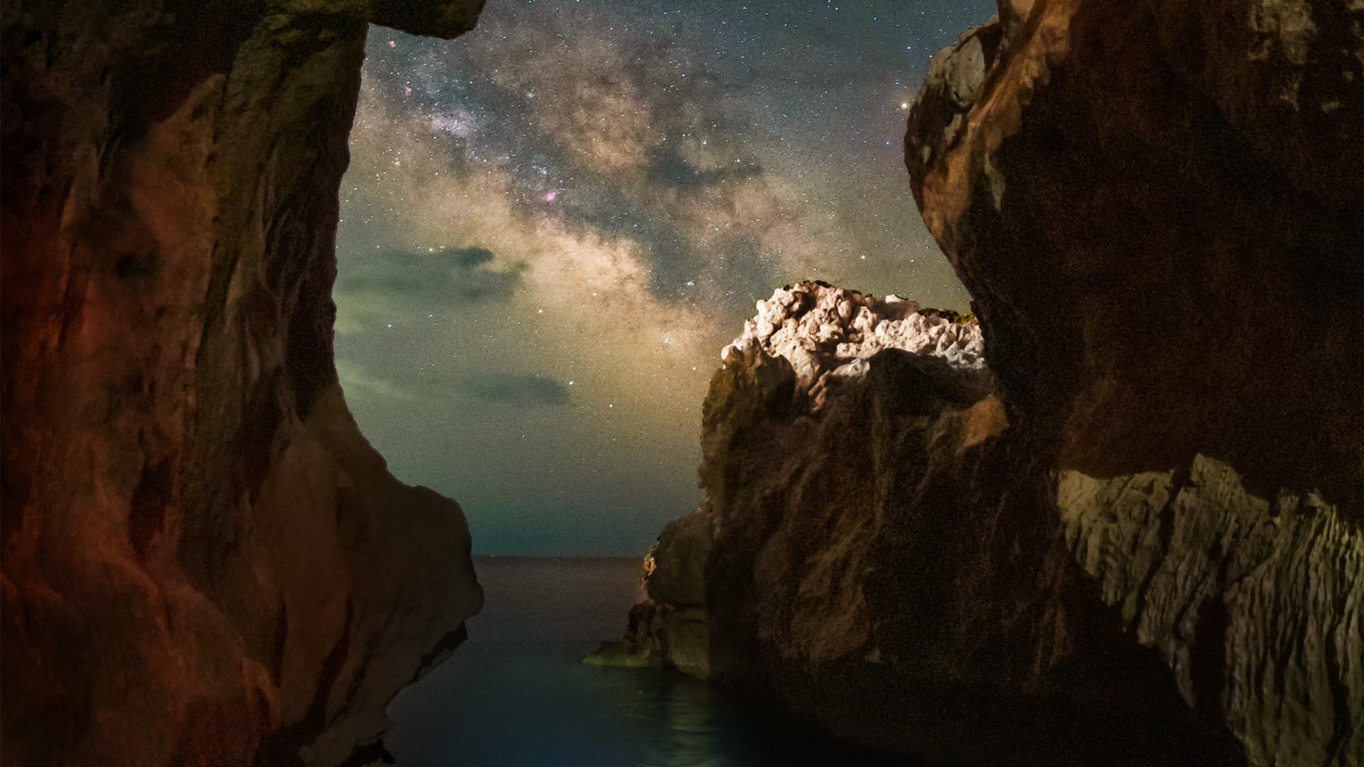 Vía Láctea, Estrella, Agua, Los Recursos de Agua, Azure. Wallpaper in 1920x1080 Resolution