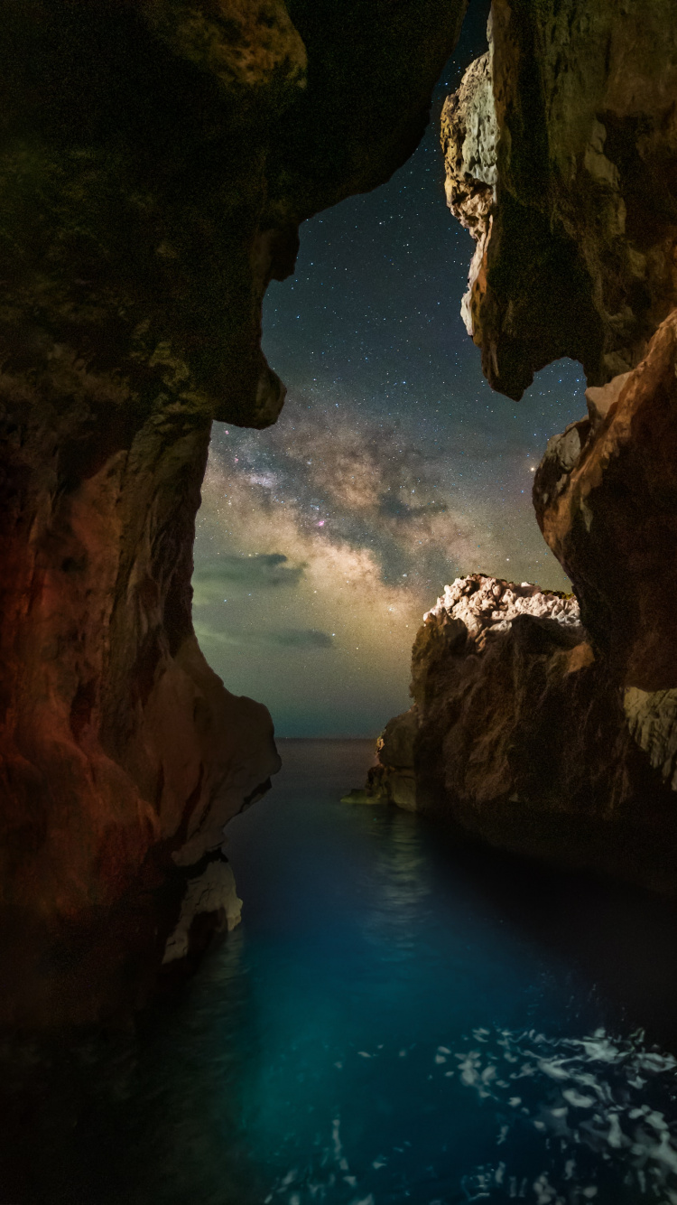 Vía Láctea, Estrella, Agua, Los Recursos de Agua, Azure. Wallpaper in 750x1334 Resolution