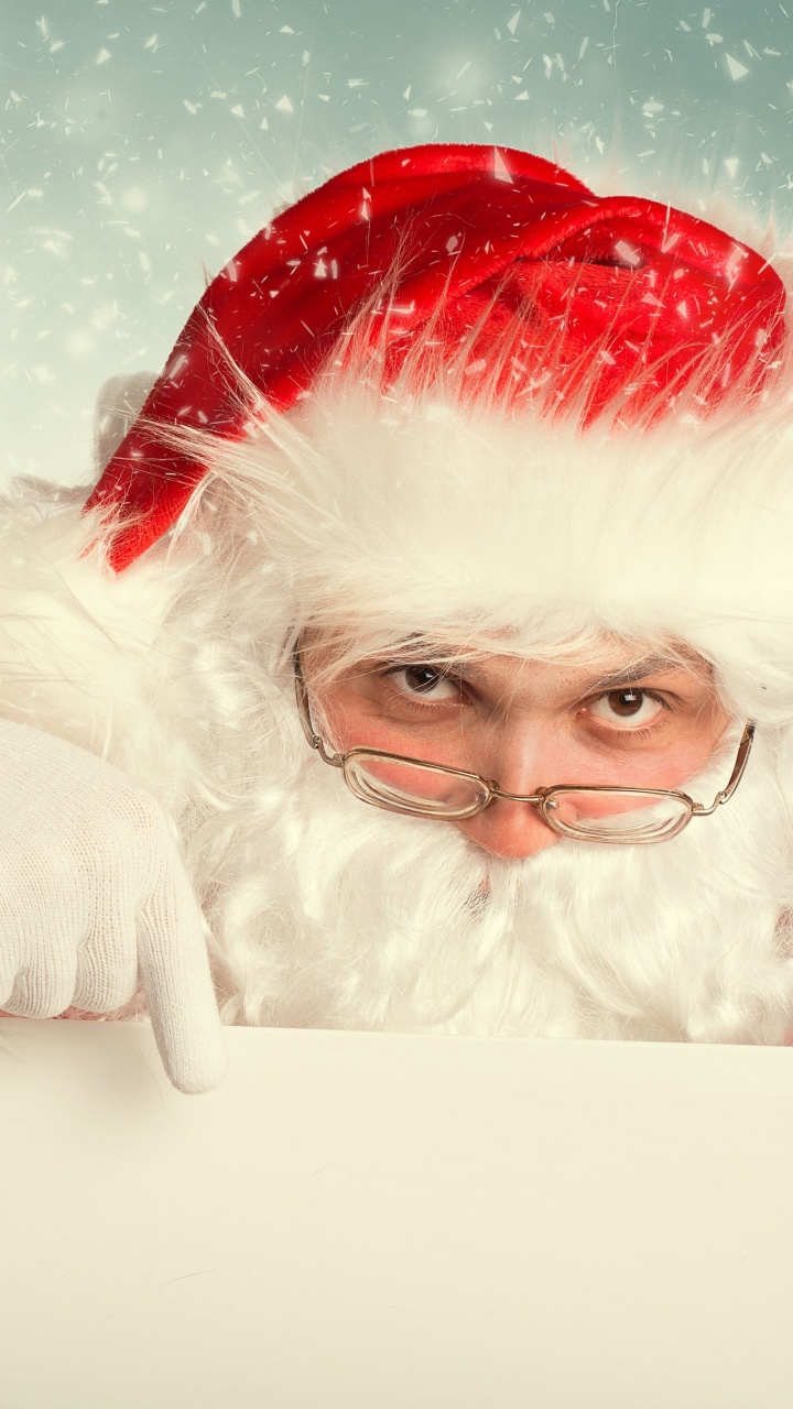 Santa Claus, Christmas Day, Christmas, Holiday, Illustration. Wallpaper in 720x1280 Resolution