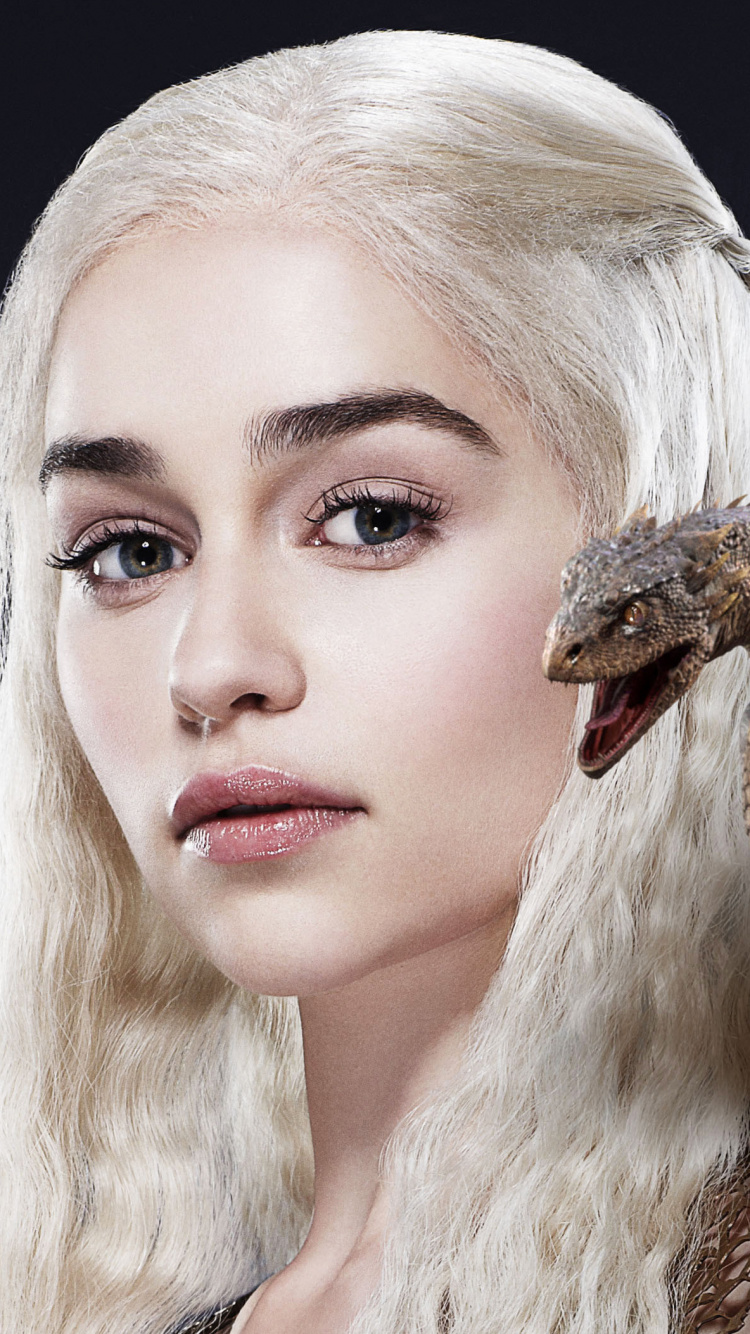 Woman With White Hair Holding Brown Bird. Wallpaper in 750x1334 Resolution