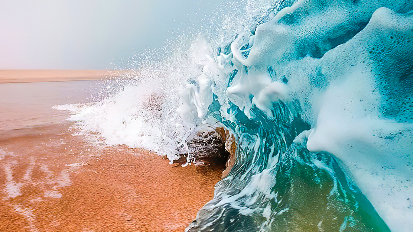 Water, Apples, Apple MacBook Pro, Liquid, Azure. Wallpaper in 1366x768 Resolution