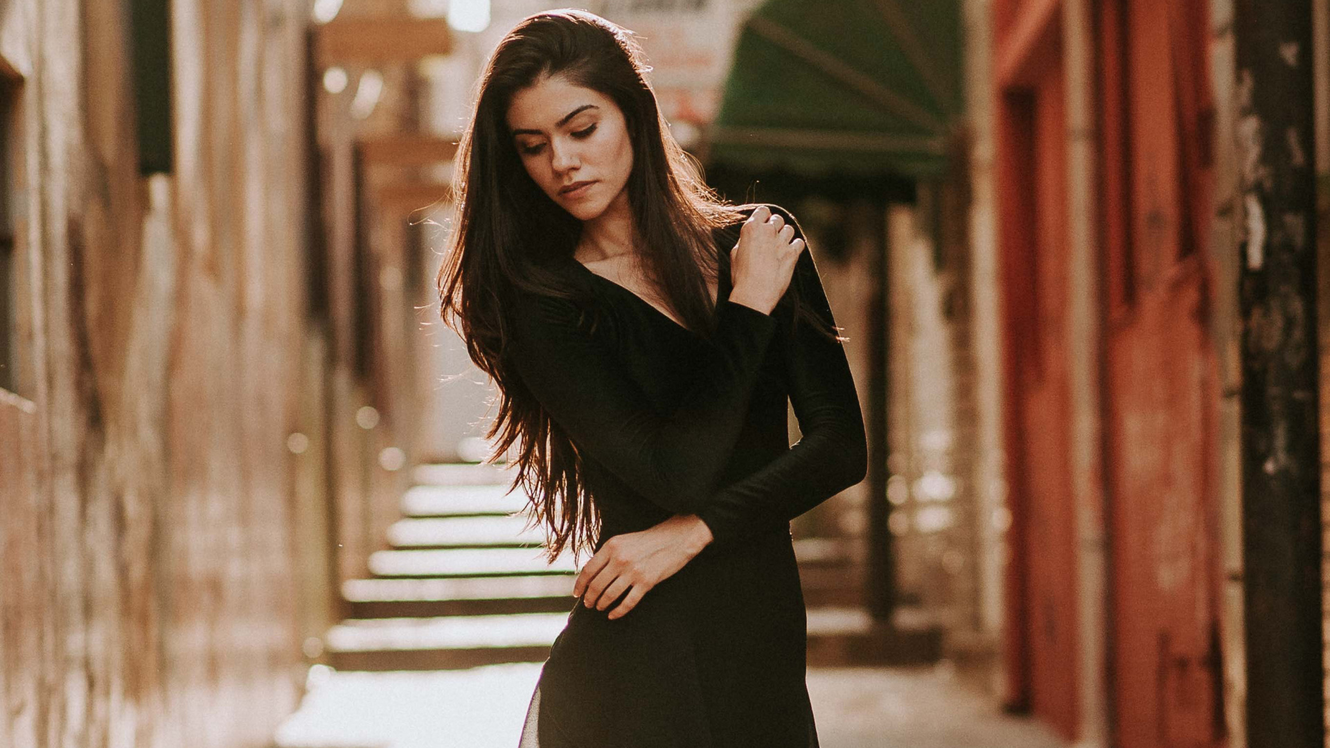 头发, 黑色的, 时装模特, 模型, 艺术 壁纸 1920x1080 允许