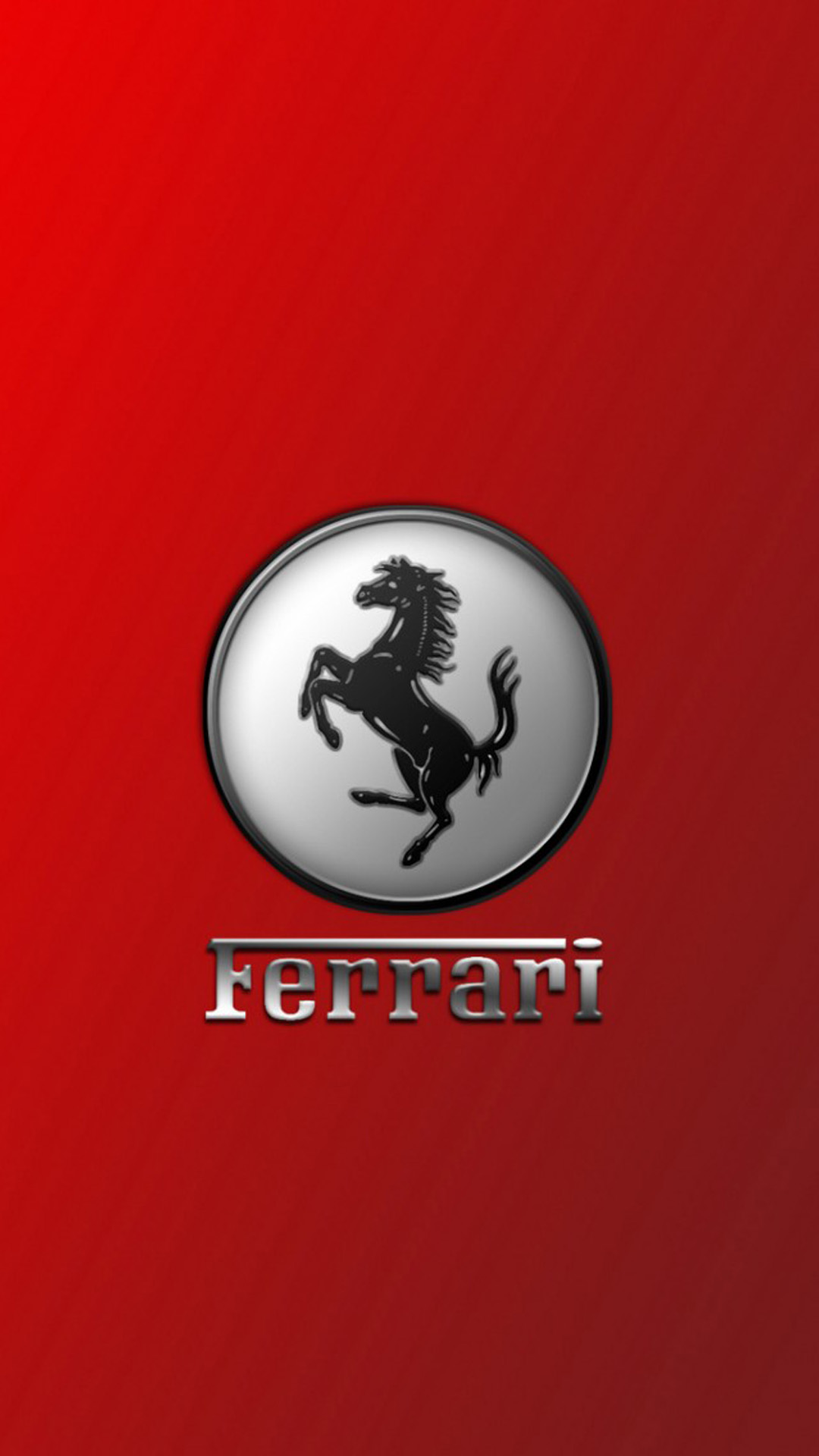 fondo de pantalla con el logotipo de ferrari blanco