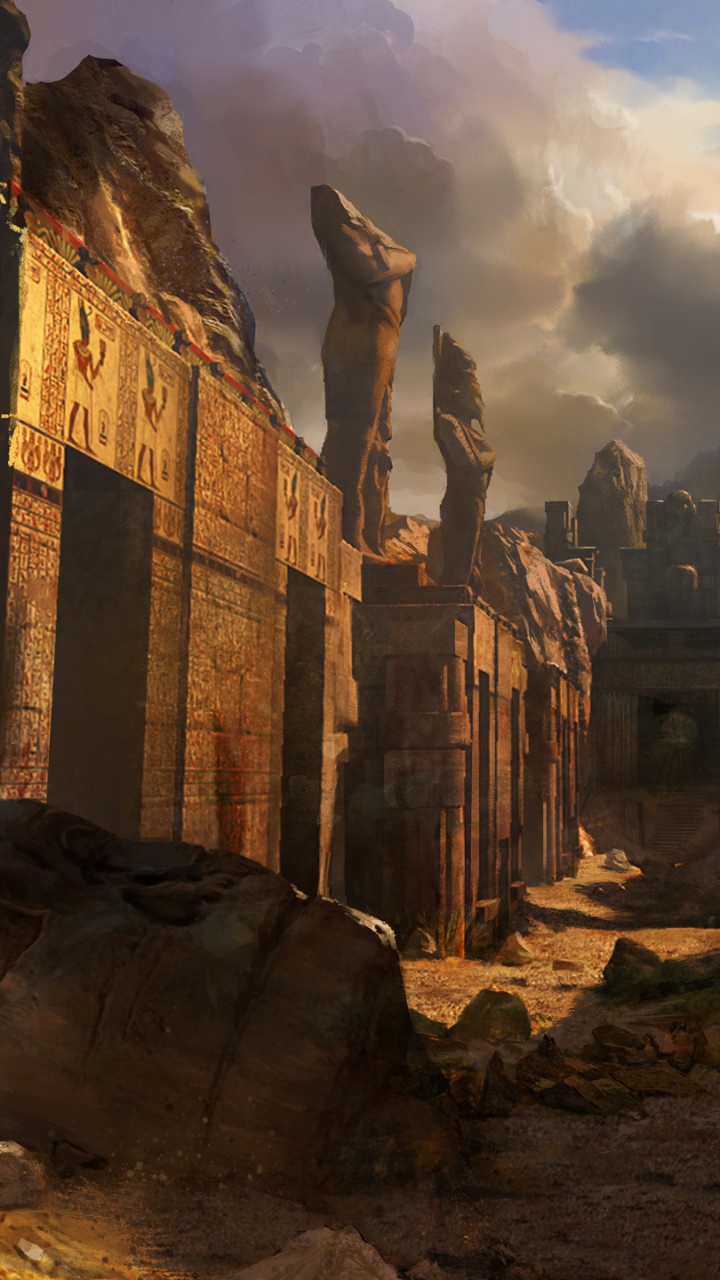 Braunes Betongebäude Unter Blauem Himmel Tagsüber. Wallpaper in 720x1280 Resolution