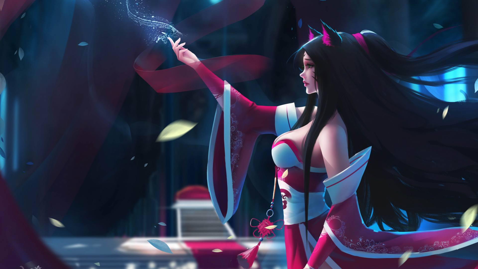 League of Legends, K DA, Ahri, Fan-Kunst, Unterhaltung. Wallpaper in 1920x1080 Resolution