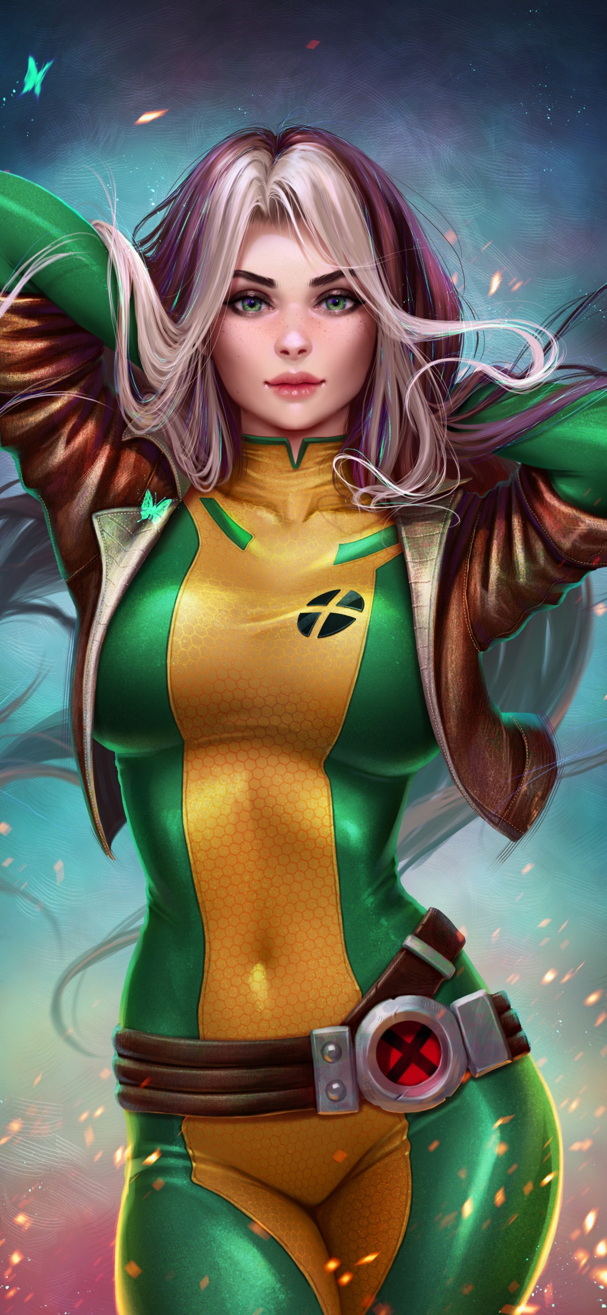 Les Cheveux Bruns, Coiffure, Green, Manche, Fraîcheur. Wallpaper in 1242x2688 Resolution