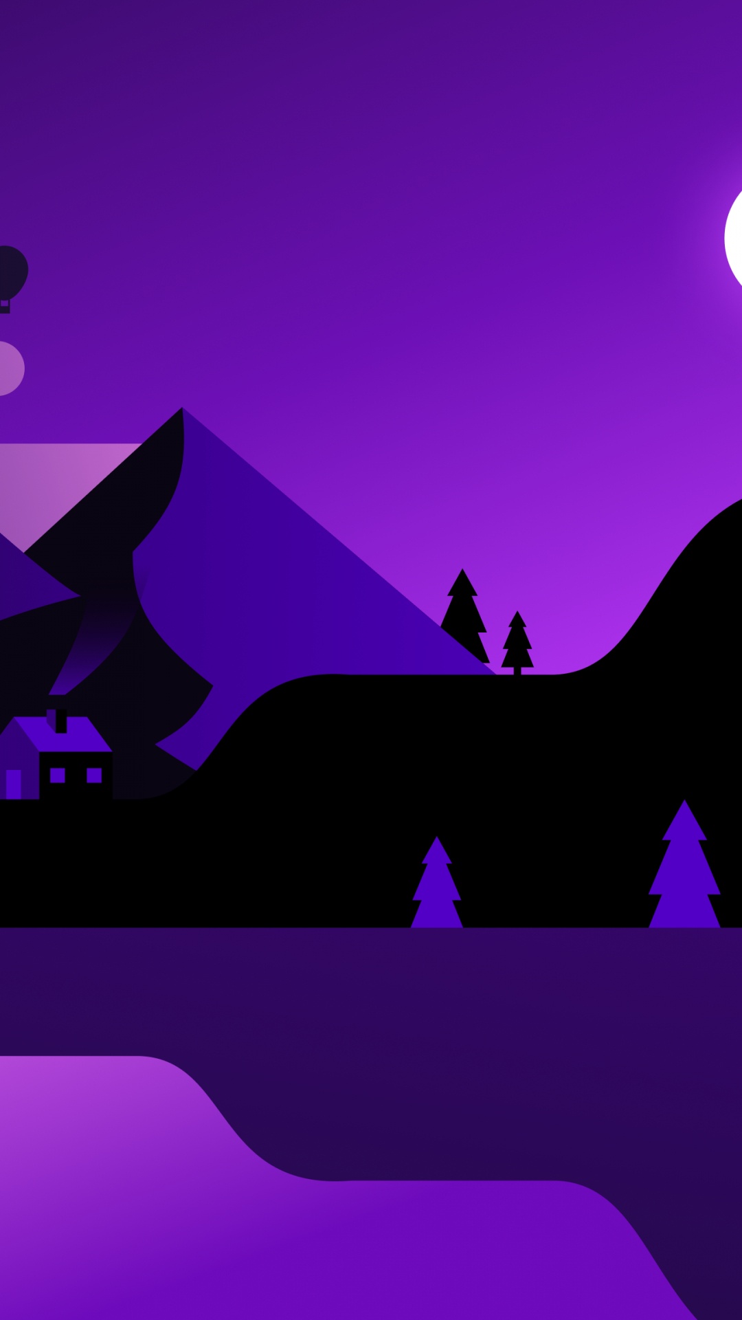 Luz, Diseño, Morado, Violeta, Luna. Wallpaper in 1080x1920 Resolution