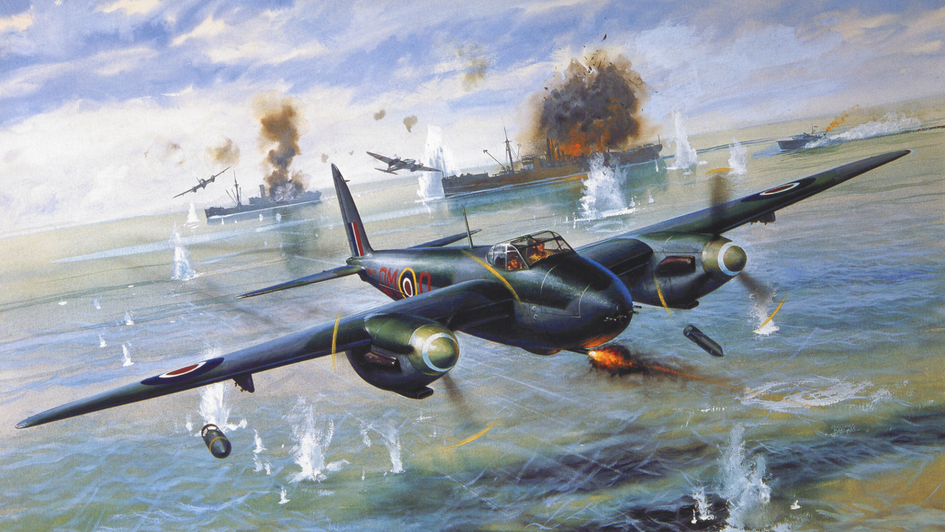 de Havilland Mosquito, de Havilland, Aircraft, Airplane, Aviation. Wallpaper in 1920x1080 Resolution