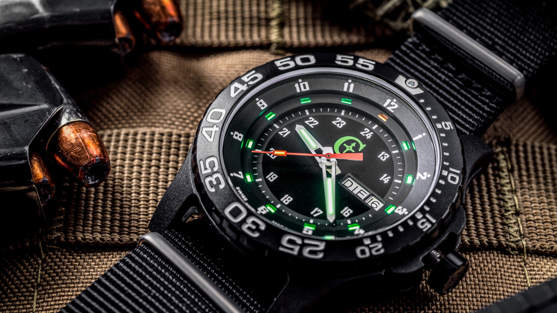 Black and Silver Round Digital Watch. Wallpaper in 1920x1080 Resolution