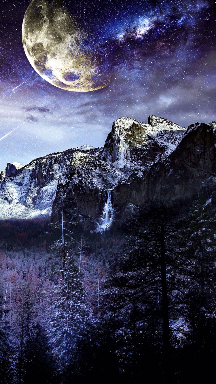 Yosemite National Park, Yosemite Valley, Tenaya Lake, Tunnel View, Wawona Tunnel. Wallpaper in 750x1334 Resolution