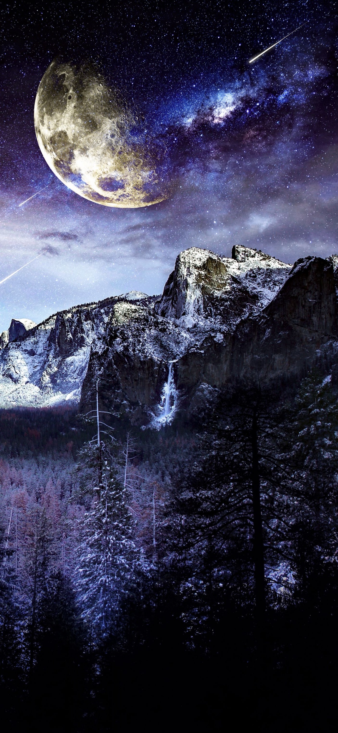Yosemite National Park, Yosemite Valley, Tenaya-See, Tunnelblick, Wawona-Tunnel. Wallpaper in 1125x2436 Resolution