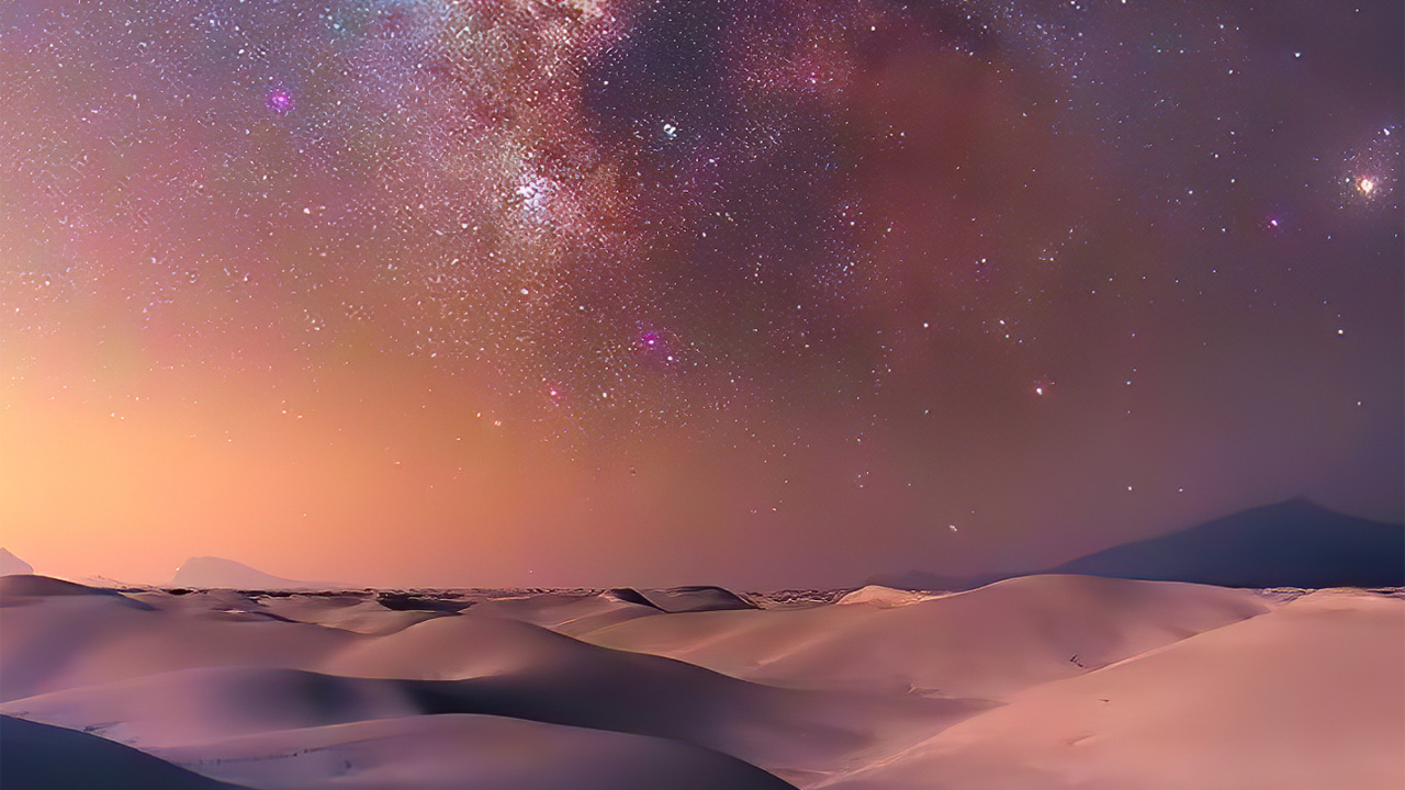 Milchstraße-White-Sands-Nationalpark, White Sands National Park, Die Kreuze, Reise, Erholung. Wallpaper in 1280x720 Resolution