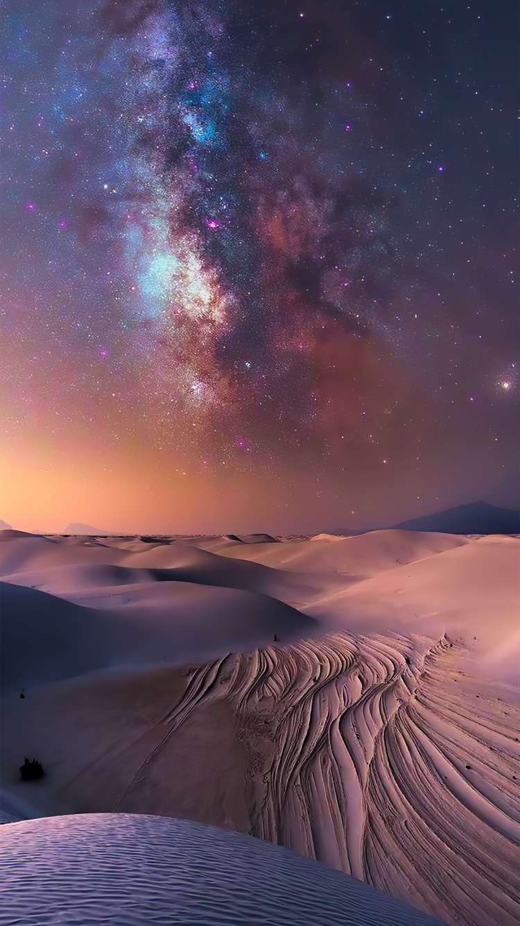 Milchstraße-White-Sands-Nationalpark, White Sands National Park, Die Kreuze, Reise, Erholung. Wallpaper in 750x1334 Resolution