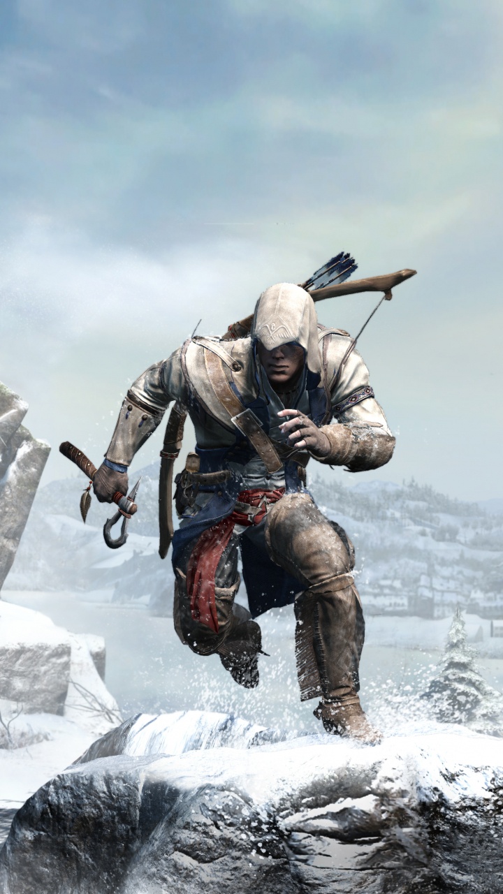 Assassins Creed 3, Assassins Creed III, Connor Kenway, Edward Kenway, Mountaineering. Wallpaper in 720x1280 Resolution