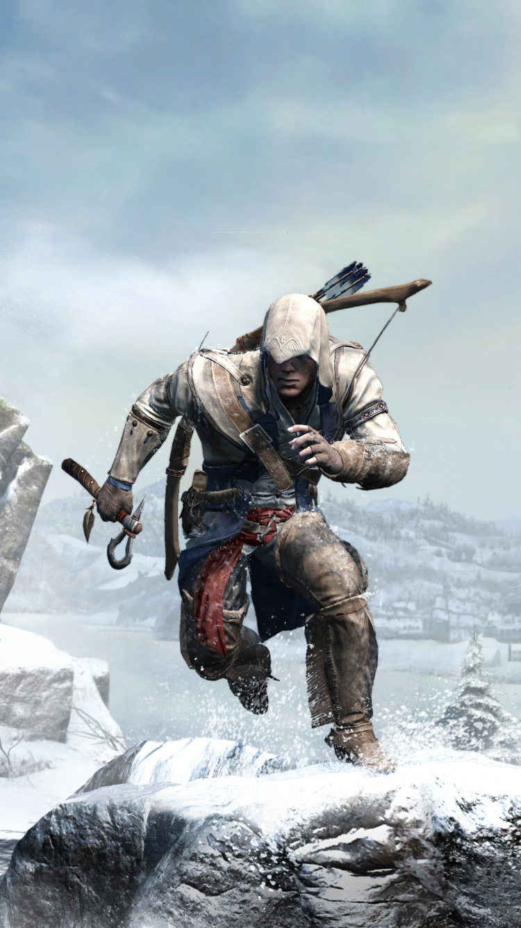 Assassins Creed 3, Assassins Creed III, Connor Kenway, Edward Kenway, Mountaineering. Wallpaper in 750x1334 Resolution