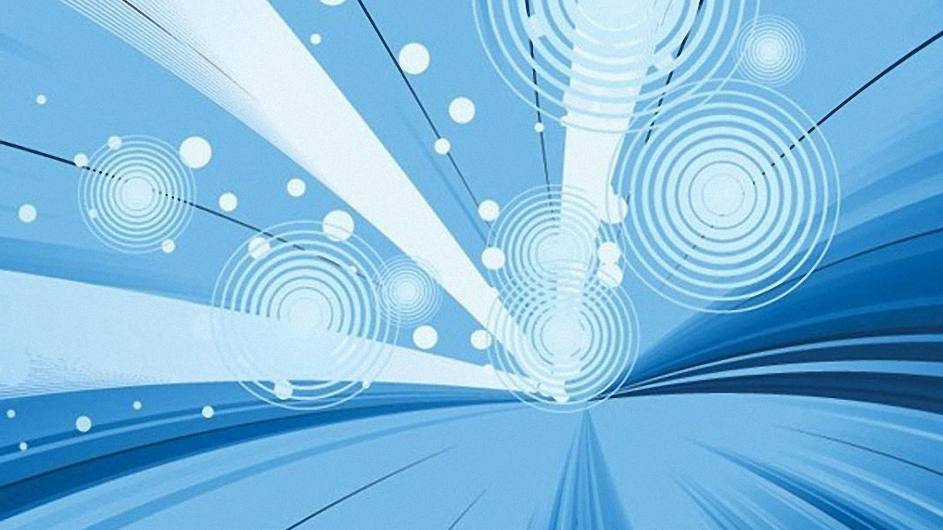 Paraguas de Lunares Azul y Blanco. Wallpaper in 1366x768 Resolution