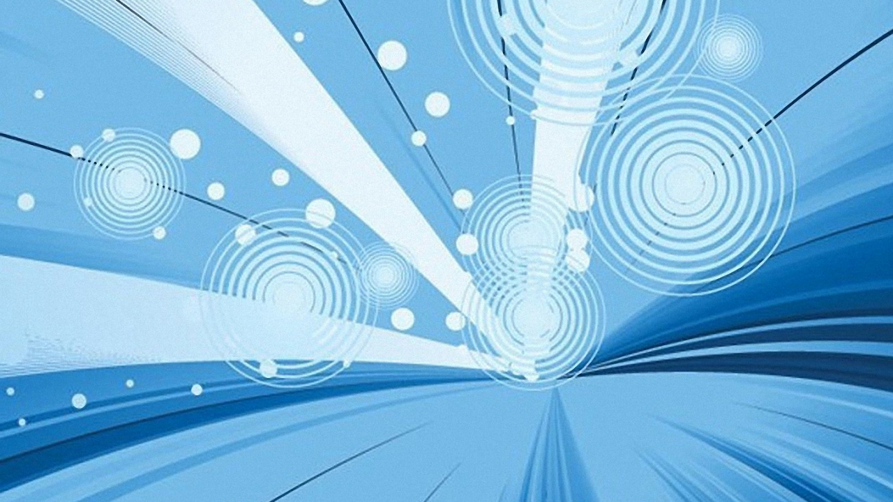 Blau-weiß Gepunkteter Regenschirm. Wallpaper in 1280x720 Resolution