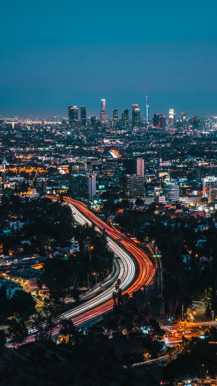 Time Lapse Photography of City During Night Time. Wallpaper in 720x1280 Resolution