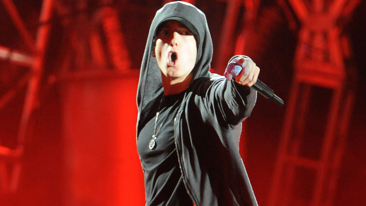 Eminem Coachella 2012, Rapper, Red, Performance, Performing Arts. Wallpaper in 1280x720 Resolution