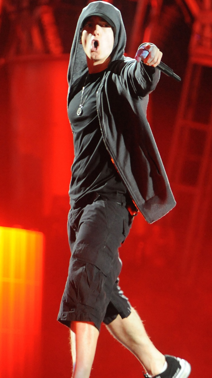 Eminem Coachella 2012, Rapper, Red, Performance, Performing Arts. Wallpaper in 720x1280 Resolution