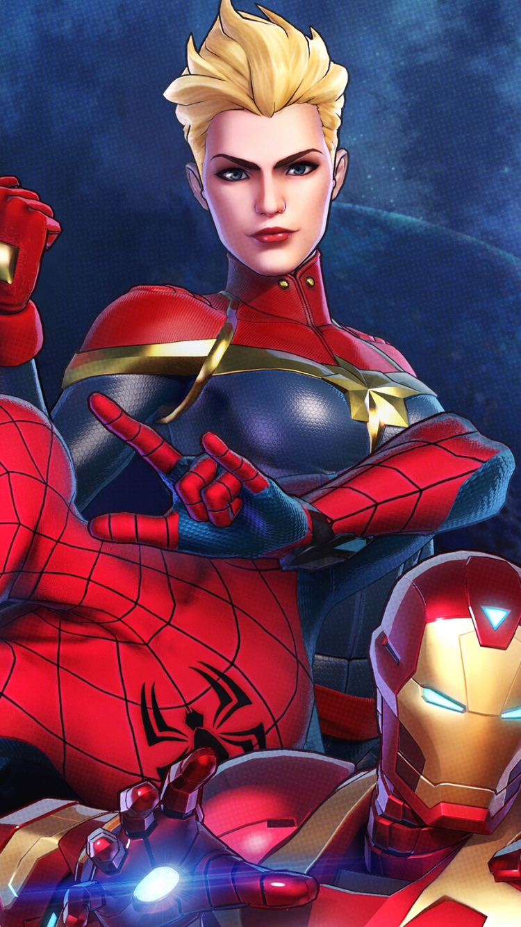 Alliance Ultime de Marvel, Superhero, Héros, Figurine, Nintendo Commutateur. Wallpaper in 750x1334 Resolution