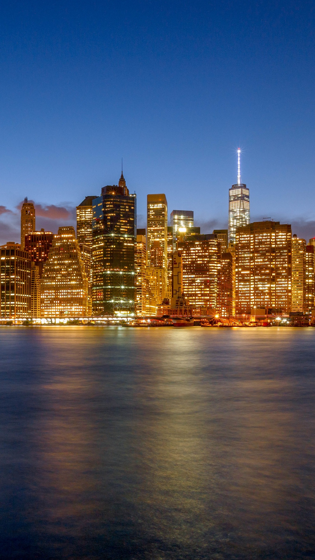 City Skyline During Night Time. Wallpaper in 1080x1920 Resolution