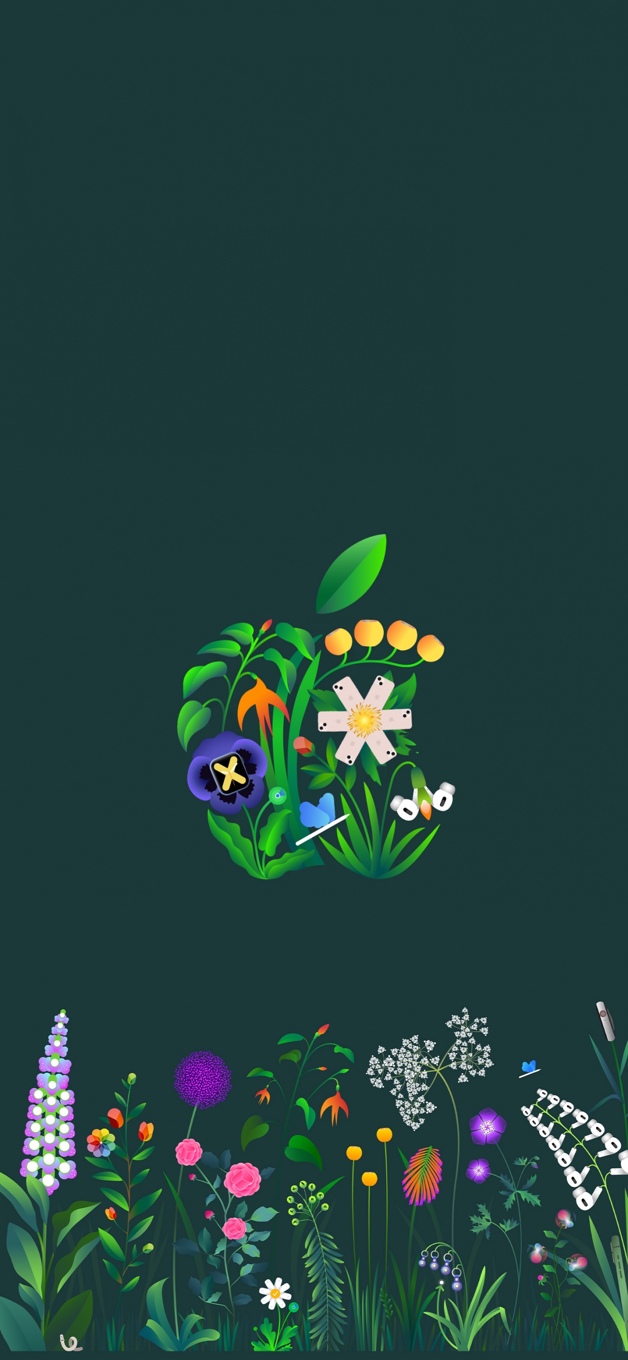 苹果, Apple, 陆地上的植物, 草, 艺术 壁纸 1242x2688 允许