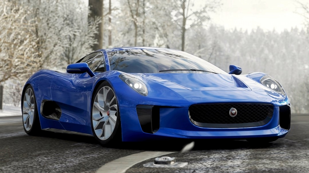 Blauer Porsche 911 Auf Schneebedecktem Boden. Wallpaper in 1280x720 Resolution