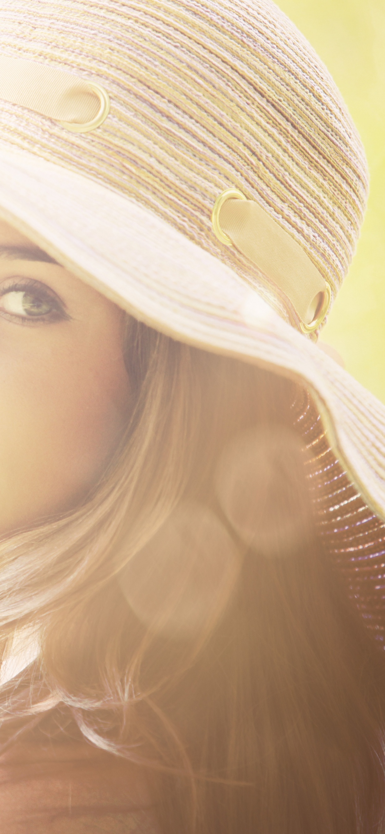 Skin, Blond, Hat, Beauty, Sun Hat. Wallpaper in 1242x2688 Resolution