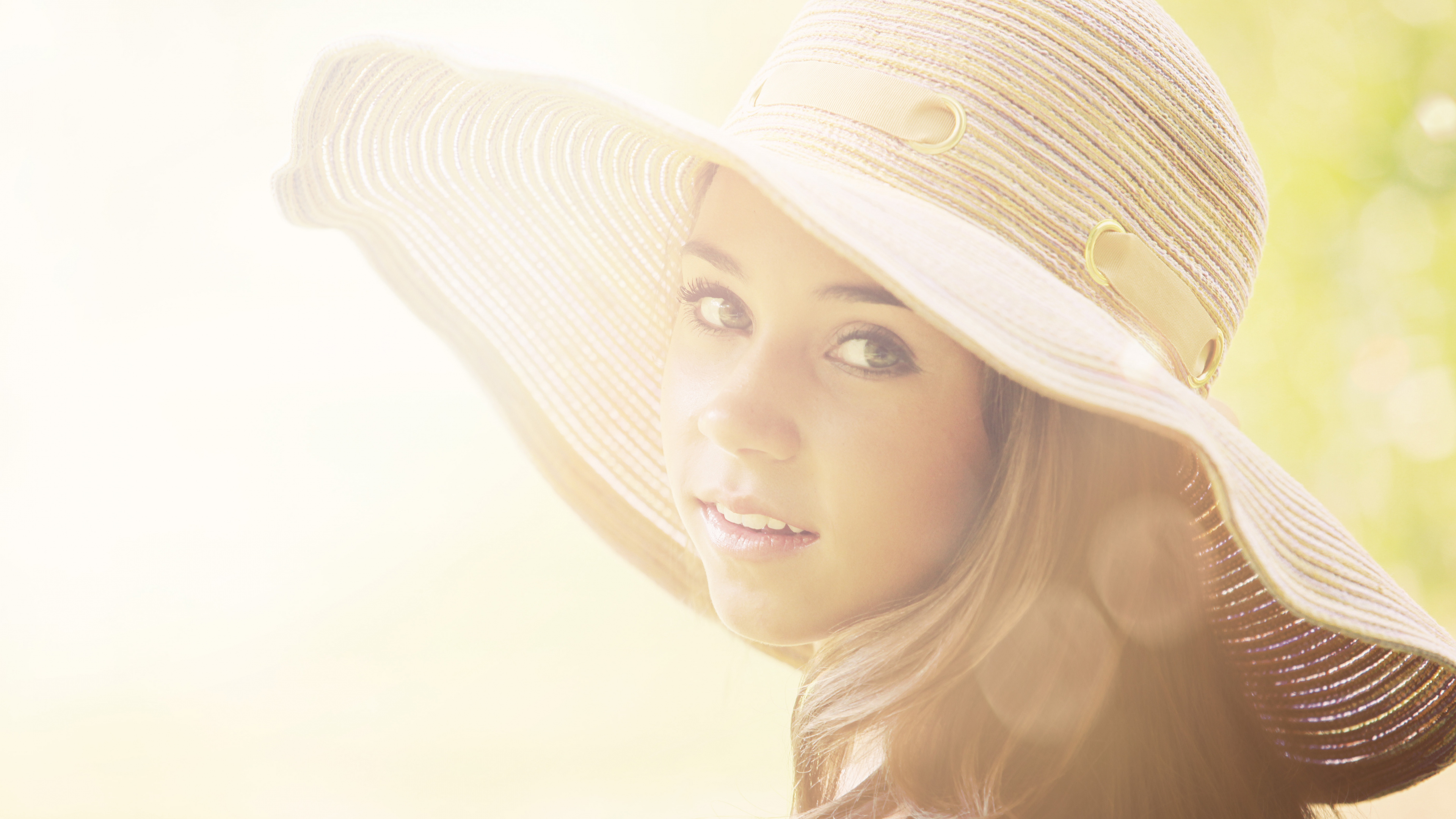 Skin, Blond, Hat, Beauty, Sun Hat. Wallpaper in 3840x2160 Resolution