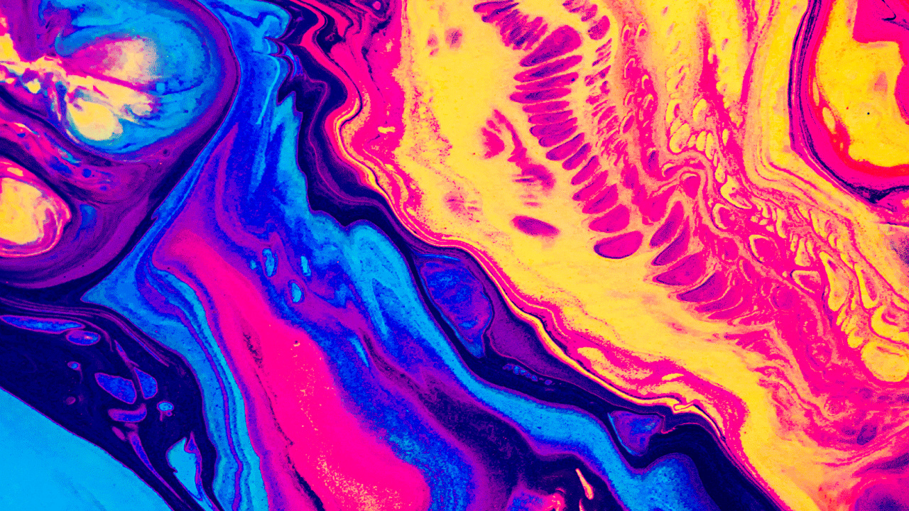 Psychedelic Art, Visual Arts, Acrylic Paint, Water, Liquid. Wallpaper in 1280x720 Resolution