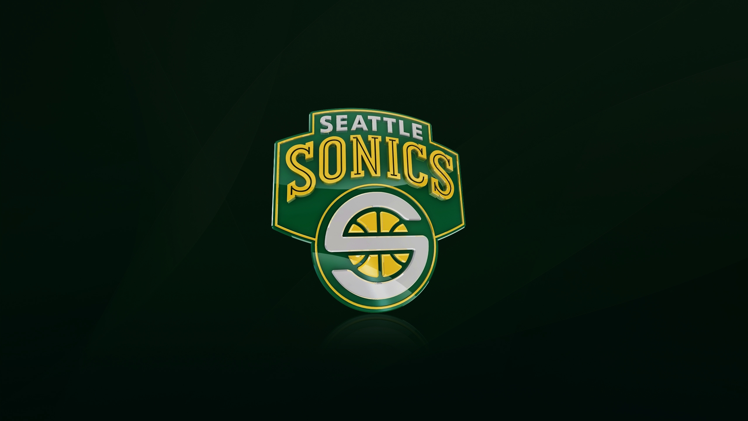 Supersonique de Seattle, NBA, Logo, Minnesota Timberwolves, Green. Wallpaper in 2560x1440 Resolution