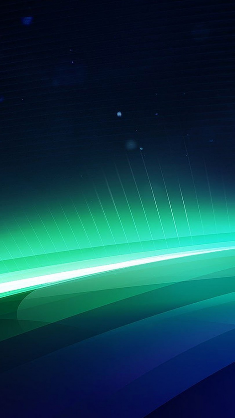 Traînées de Lumière Bleue et Verte. Wallpaper in 750x1334 Resolution