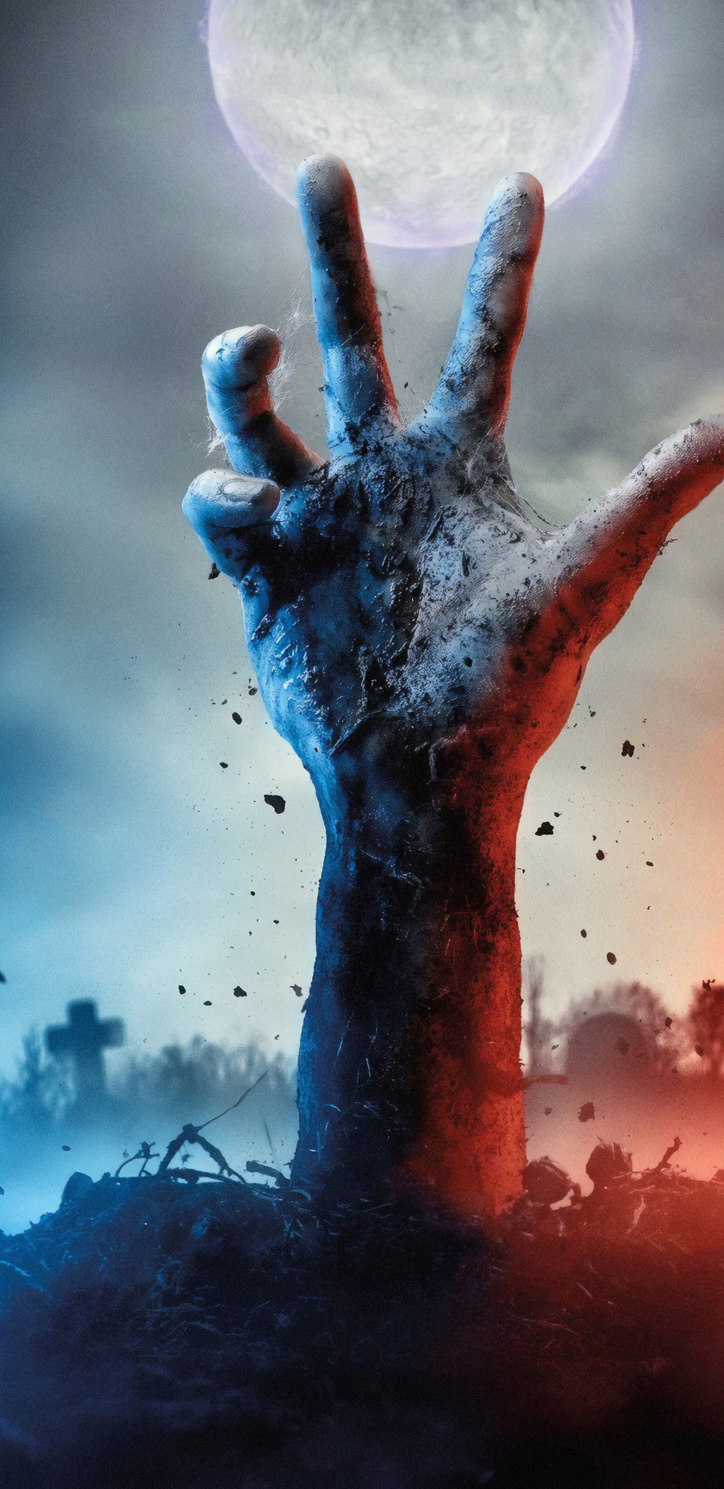Zombie-Hand-Filmplakat, Poster, Zombie, Comedy-Horror, Die Toten Sterben Nicht Poster. Wallpaper in 1440x2960 Resolution