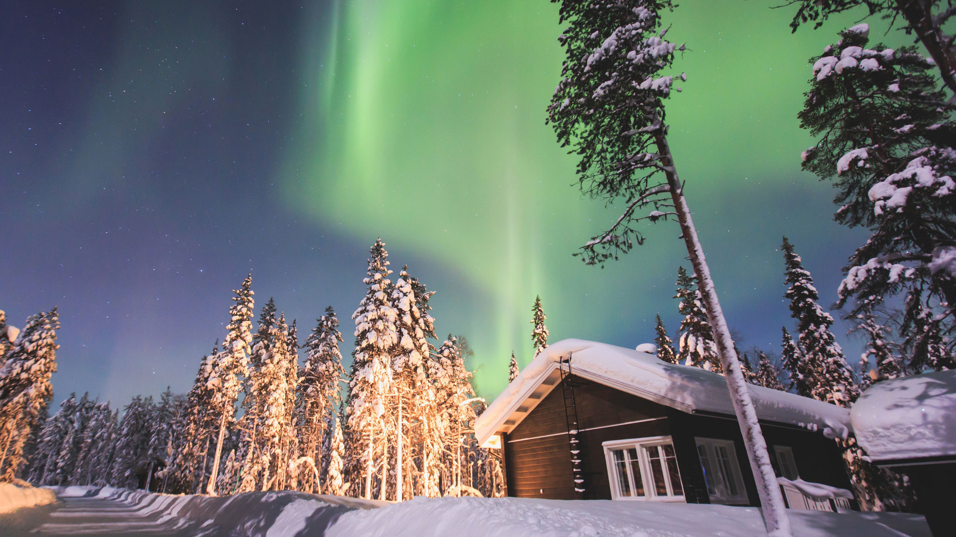 旅行, 奥罗拉, 性质, 冬天, 冻结 壁纸 1920x1080 允许
