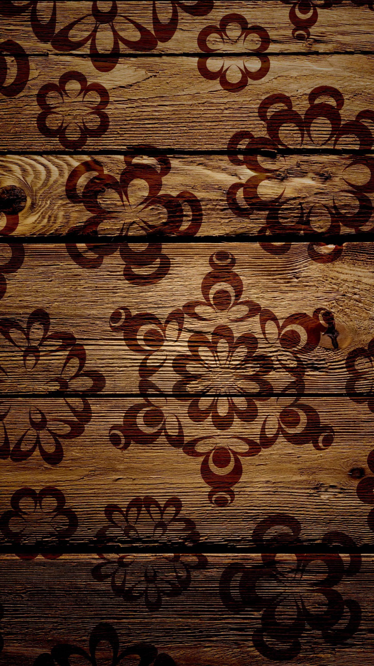 Tablero de Madera Marrón y Negro. Wallpaper in 750x1334 Resolution