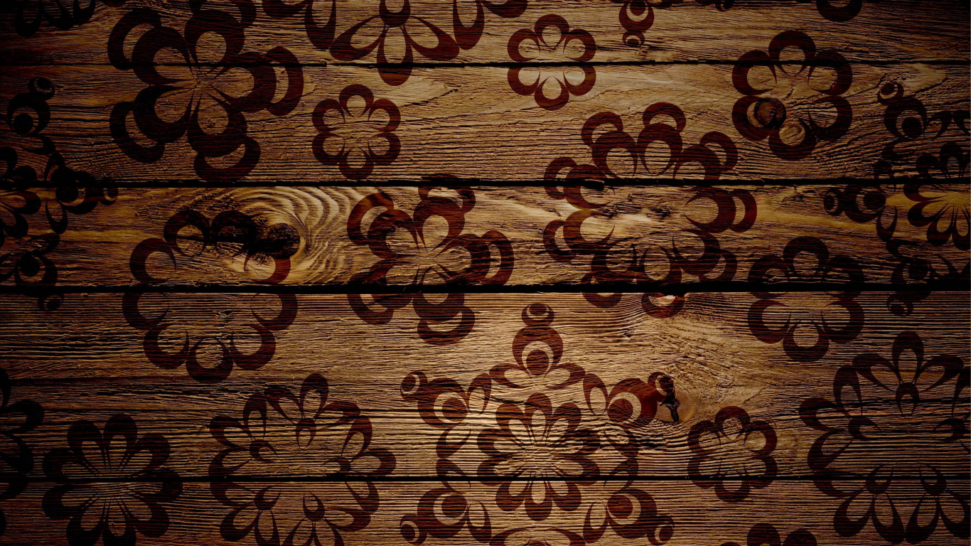 Planche de Bois Marron et Noir. Wallpaper in 1366x768 Resolution