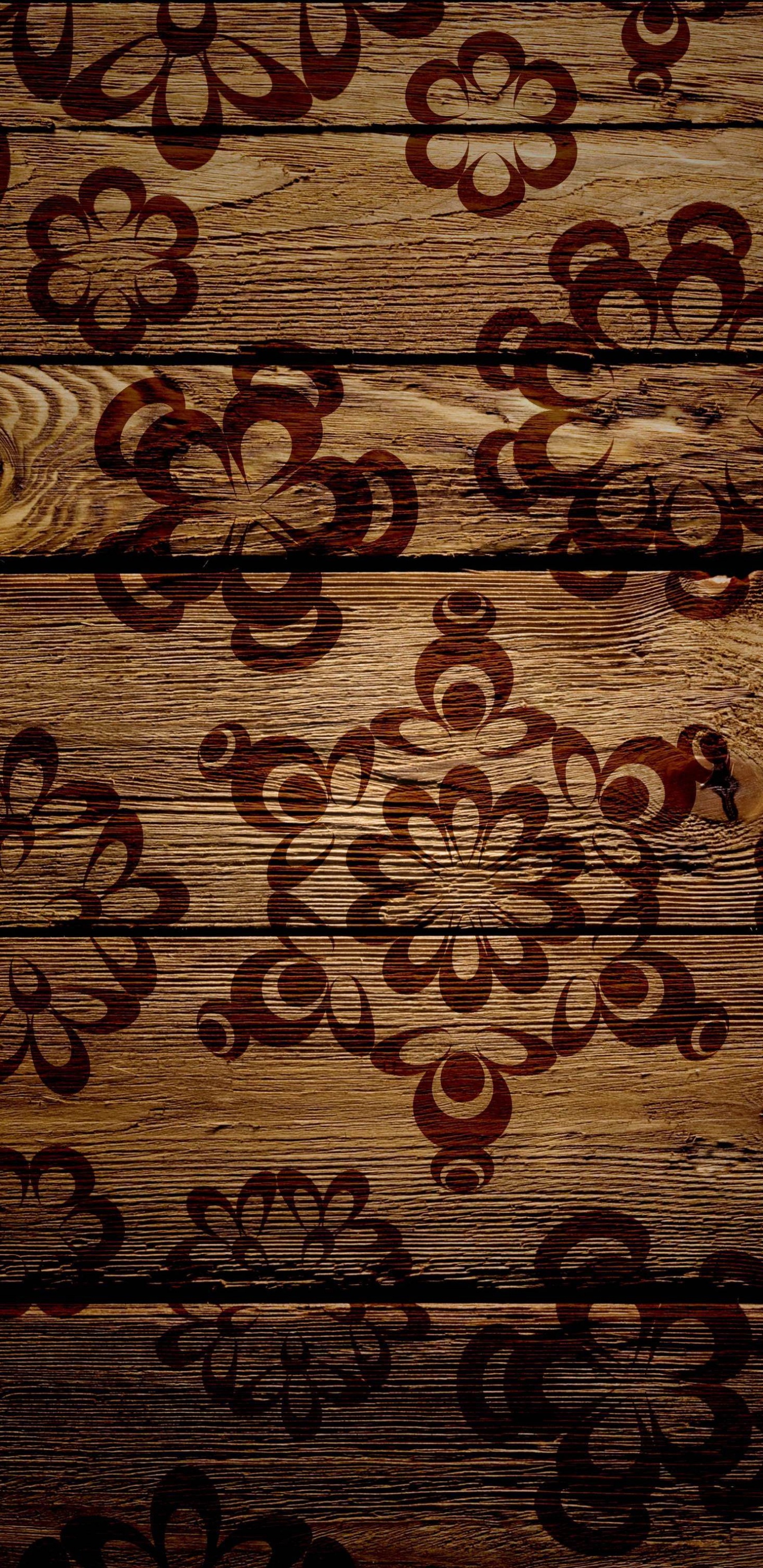 Planche de Bois Marron et Noir. Wallpaper in 1440x2960 Resolution