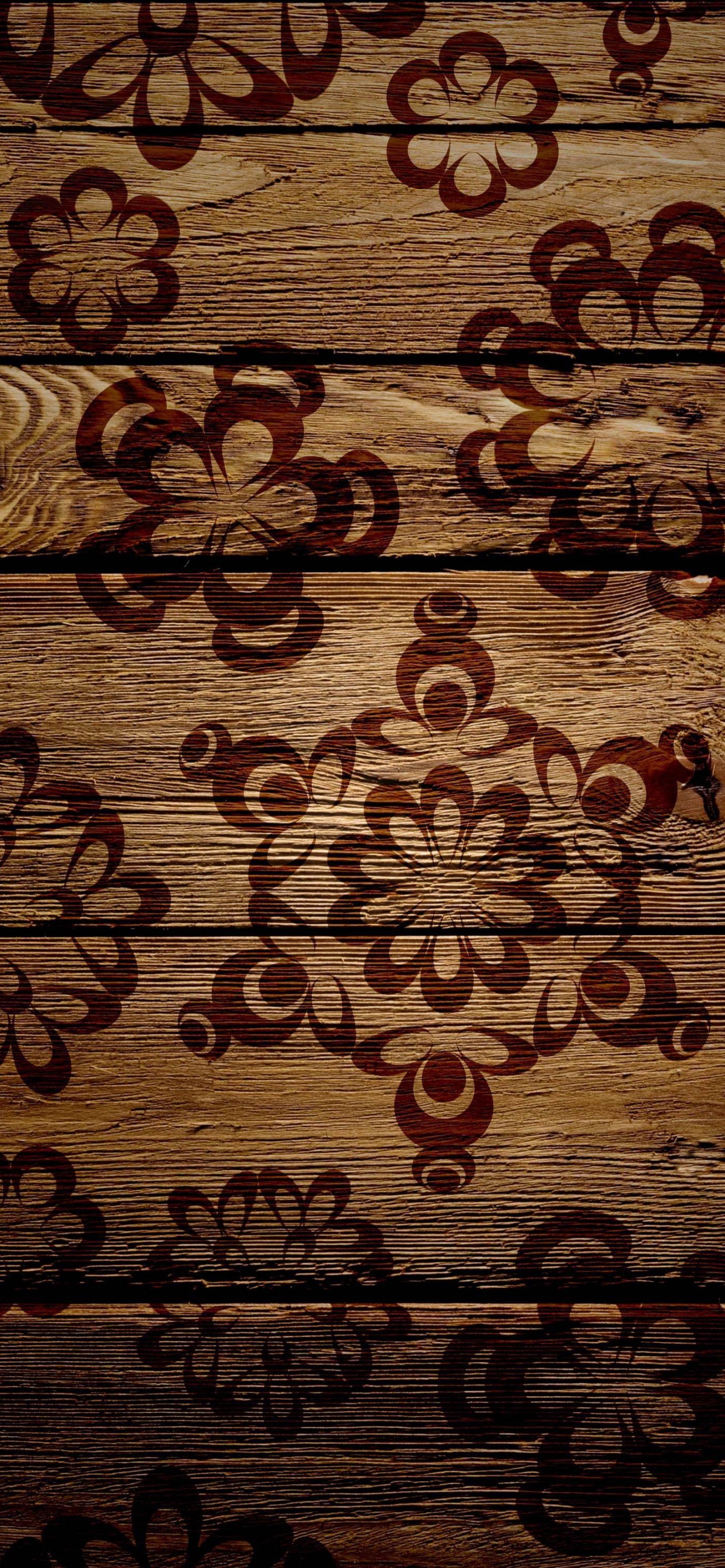 Braunes Und Schwarzes Holzbrett. Wallpaper in 1242x2688 Resolution