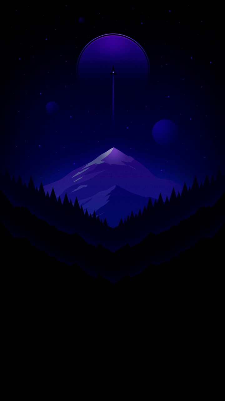 Ambiente, Azure, Objeto Astronómico, Arte, Luna Llena. Wallpaper in 720x1280 Resolution