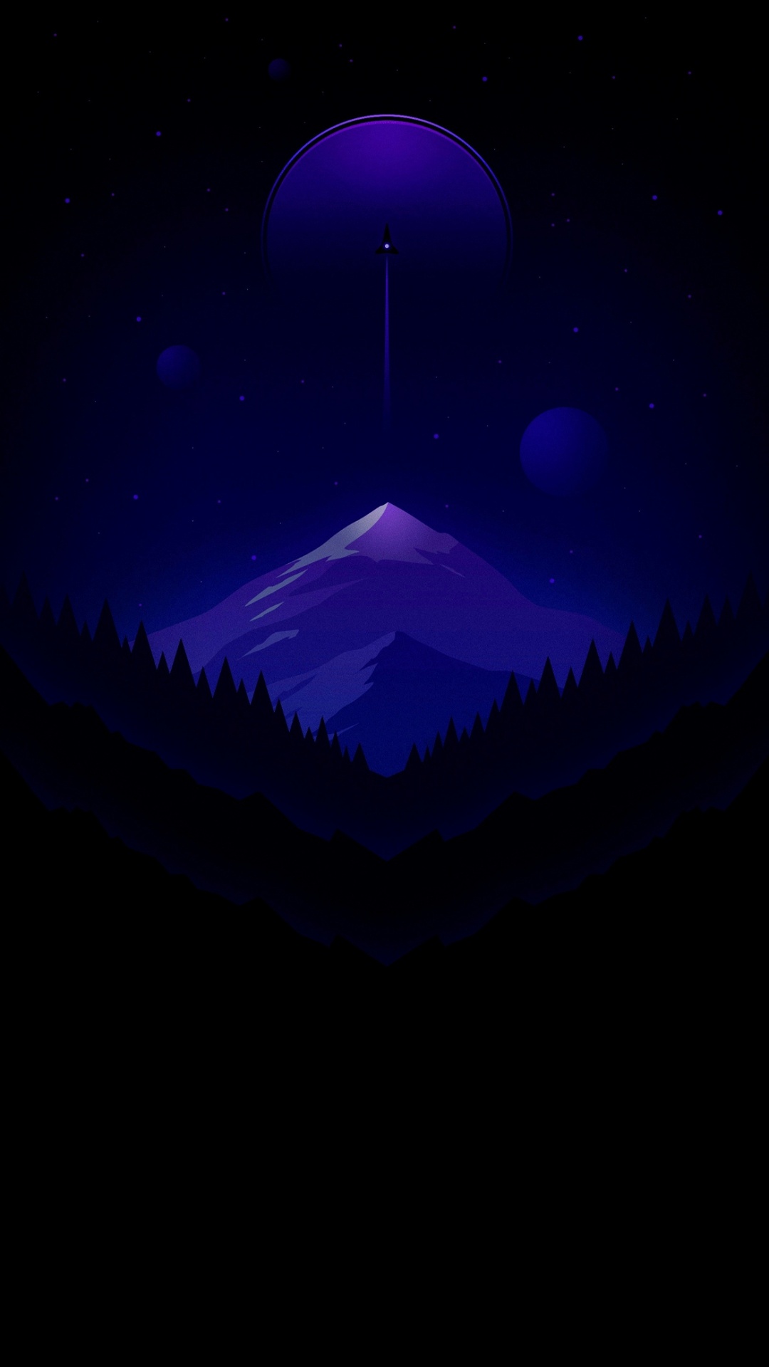 Atmosphäre, Azure, Astronomisches Objekt, Kunst, Mondlicht. Wallpaper in 1080x1920 Resolution