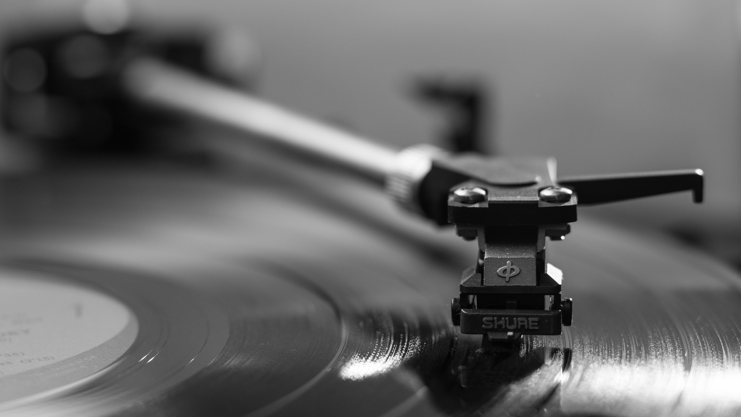 Disco Fonográfico, Fonógrafo, en Blanco y Negro, Monocromo, Gramófono Registro. Wallpaper in 2560x1440 Resolution