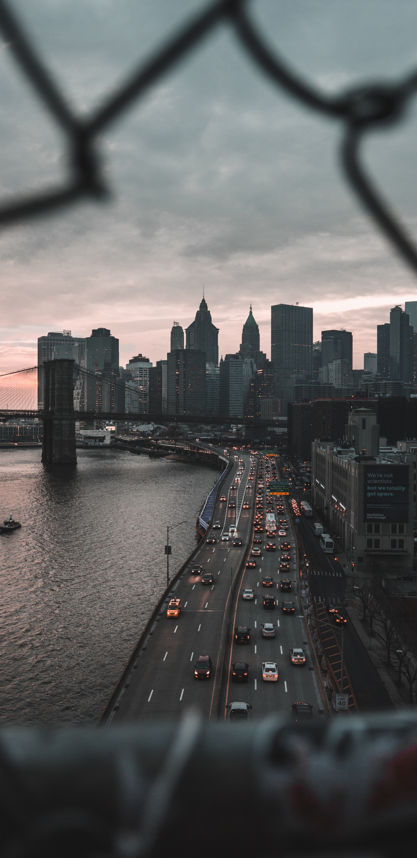 City Skyline Under Cloudy Sky During Daytime. Wallpaper in 1440x2960 Resolution