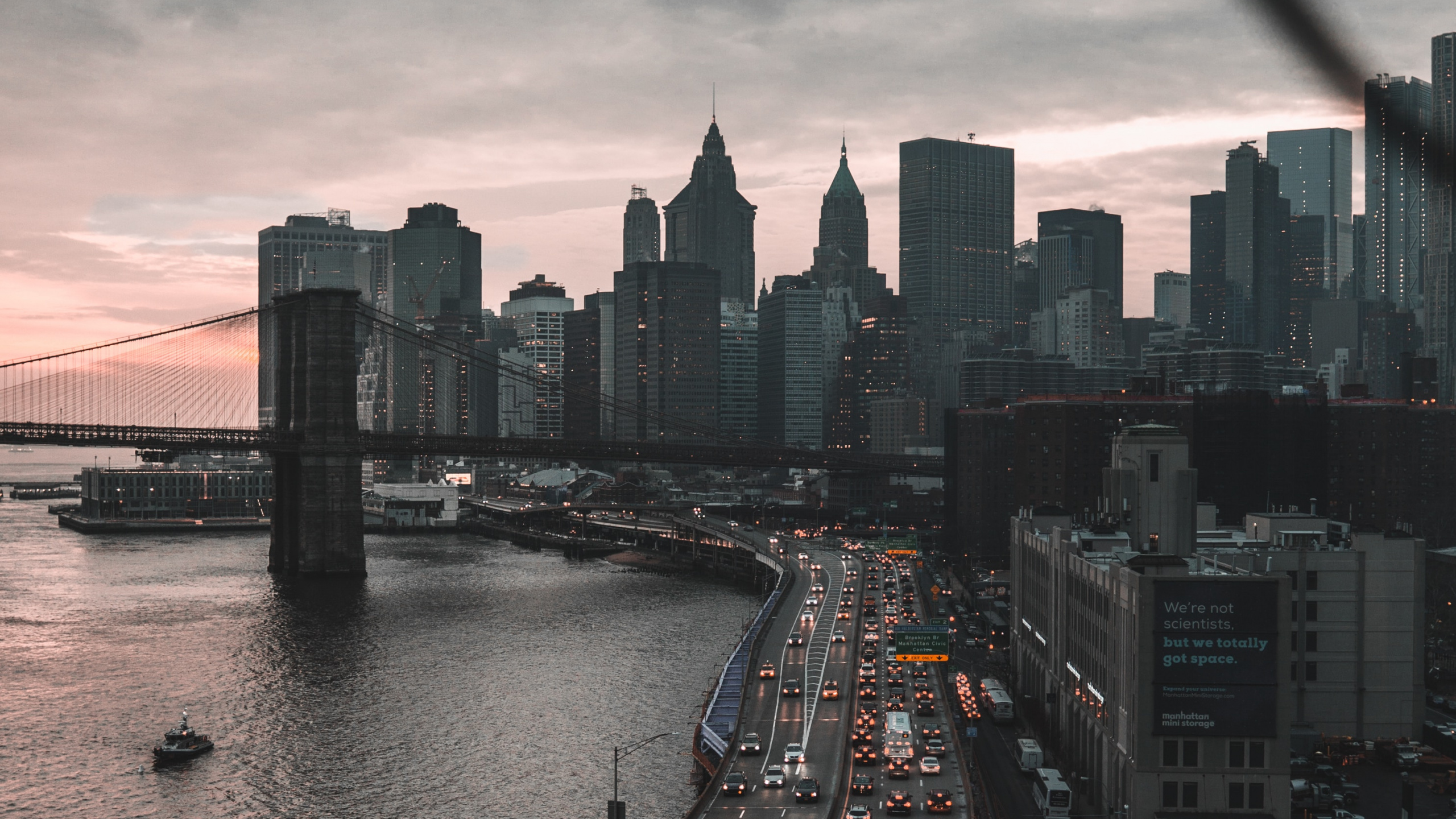City Skyline Under Cloudy Sky During Daytime. Wallpaper in 2560x1440 Resolution