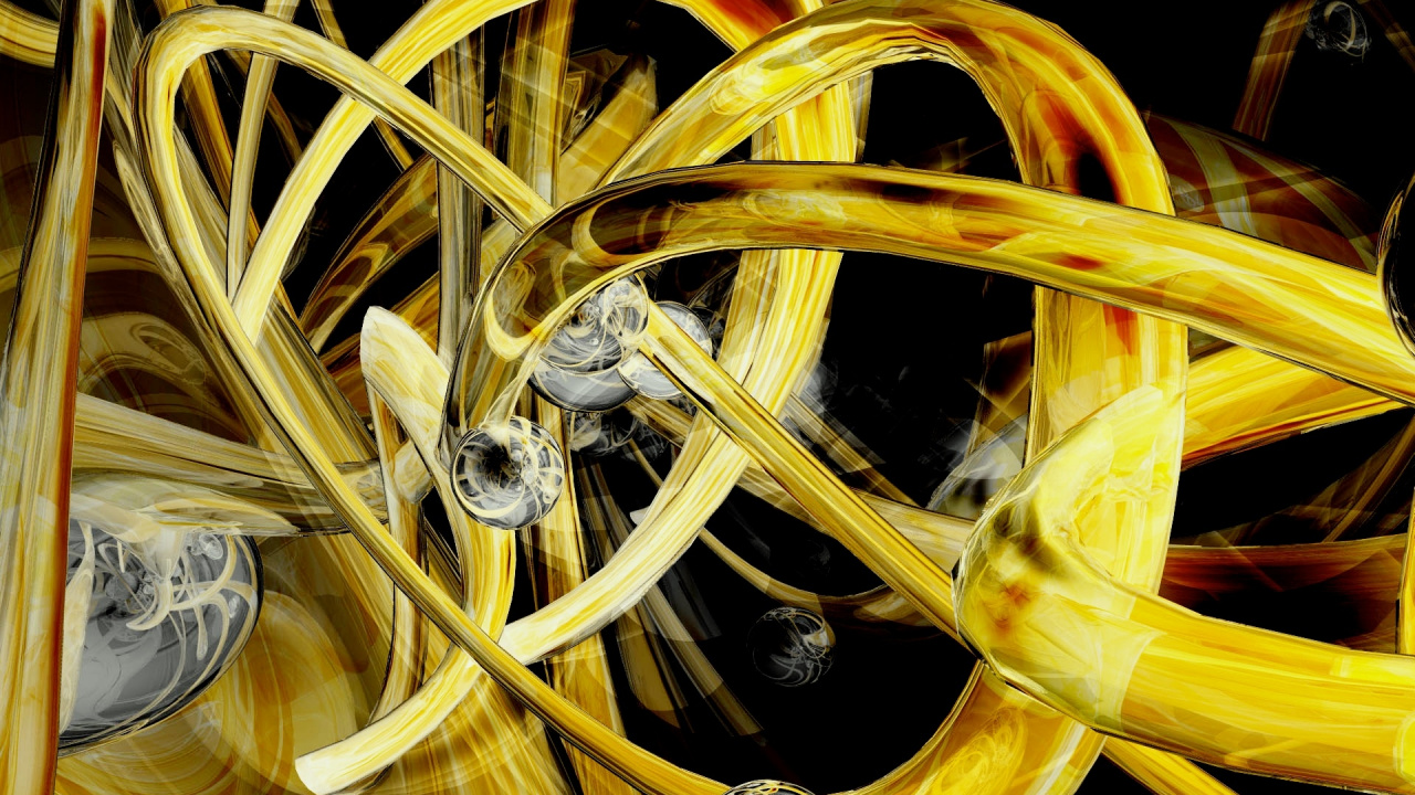 Ilustración Abstracta Amarilla y Negra. Wallpaper in 1280x720 Resolution